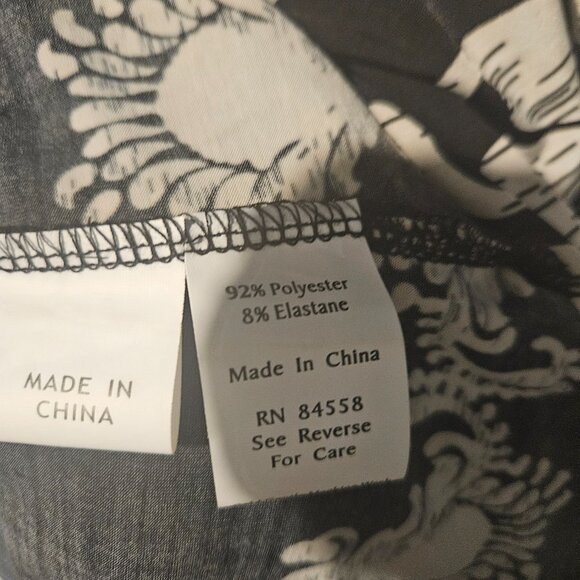 Bohemian Black and White dress size Large - Picture 8 of 9